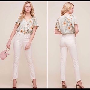 NEW w/out tags ASTR The Label sage floral blouse